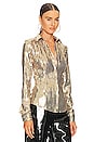 view 2 of 5 Fitted Button Down Shirt in Gold