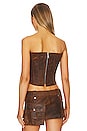 view 3 of 4 Strapless Corset Bustier in Chocolate