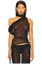 view 1 of 5 Scarf Top in Black