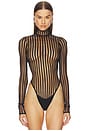 view 2 of 5 Long Sleeve Mock Neck Bodysuit in Black