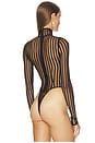 view 4 of 5 Long Sleeve Mock Neck Bodysuit in Black