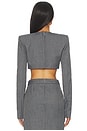 view 3 of 4 Long Sleeve Crop Top in Grey