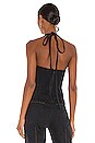 view 4 of 5 x Jordache Plunging Halter Top in Black Denim
