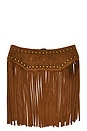 view 2 of 3 x REVOLVE Kace Studded Fringed Suede Double Belt in Distressed Cognac