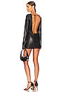view 1 of 3 Julie Leather Mini Dress in Black