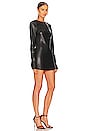 view 3 of 3 Julie Leather Mini Dress in Black