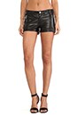 view 1 of 8 KARLIE SHORTS 가죽 쇼츠 in Black