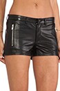 view 5 of 8 KARLIE SHORTS 가죽 쇼츠 in Black