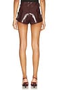 view 3 of 4 x REVOLVE Annaise Hot Short in Patent Burgundy