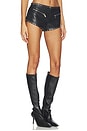 view 2 of 6 x REVOLVE Teegan Faux Leather Low Waist Hot Short in Black