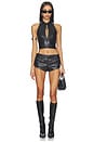 view 5 of 6 x REVOLVE Teegan Faux Leather Low Waist Hot Short in Black