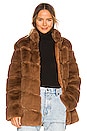 view 1 of 5 Maren Faux Fur Jacket in Mink Brown