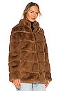 view 3 of 5 Maren Faux Fur Jacket in Mink Brown
