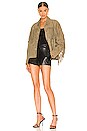 view 4 of 4 Madeline Fringe Jacket in Tate Olive