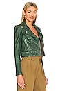 view 2 of 4 x REVOLVE Ciara Leather Jacket in Bottle Green