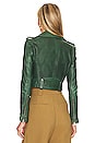 view 3 of 4 x REVOLVE Ciara Leather Jacket in Bottle Green