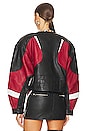view 4 of 5 Dustin Moto Jacket in Black, Winter White, & Ruby Red