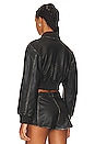 view 4 of 5 Lexi Cropped Bomber Jacket in Black Distress