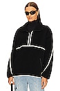 view 1 of 4 Helsa Fleece Jacket in Black & Ivory