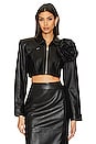 view 3 of 6 Aneesa Flower Applique Jacket in Black