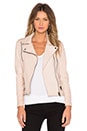 view 1 of 6 BLOUSON EN CUIR SADIE in Oatmeal