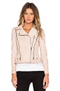 view 2 of 6 BLOUSON EN CUIR SADIE in Oatmeal