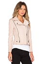 view 3 of 6 BLOUSON EN CUIR SADIE in Oatmeal