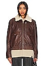 view 3 of 5 Klemence Bomber Jacket in Choco Brown