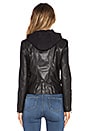 view 5 of 6 ARLETTE パーカー付レザージャケット in Black