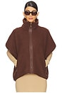 view 1 of 5 BLOUSON SANS MANCHES IMITATION FOURRURE EUDORA in Chestnut