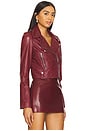 view 3 of 5 Ciara Biker Jacket in Burgundy