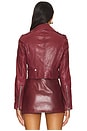 view 4 of 5 Ciara Biker Jacket in Burgundy