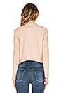 view 4 of 4 BLOUSON EN CUIR MADISON in Parchment