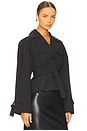 view 2 of 4 Quinn Cropped Trenchcoat in Black