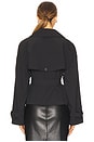 view 3 of 4 Quinn Cropped Trenchcoat in Black