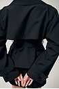 view 4 of 8 Quinn Cropped Trenchcoat in Black