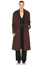 view 1 of 4 Devikana Trench Coat in Dark Brown