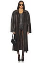 view 1 of 4 Alexandra Coat in Dark Brown