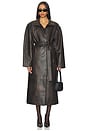 view 2 of 4 Alexandra Coat in Dark Brown