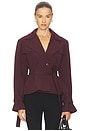 view 1 of 4 ABRIGO QUINN CROPPED TRENCH in Burgundy
