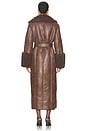 view 4 of 4 Polly Faux Fur Trench Coat in Brown