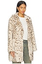 view 3 of 5 Linnea Faux Fur Coat in Beige Leopard