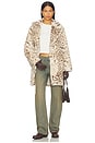 view 5 of 5 Linnea Faux Fur Coat in Beige Leopard
