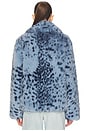 view 4 of 5 Ravenna Faux Fur Coat in Blue Leopard