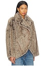 view 2 of 4 Lucinda Faux Fur Jacket in Wolf