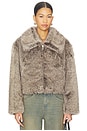 view 2 of 5 Nova Faux Fur Jacket in Wolf
