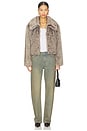 view 5 of 5 Nova Faux Fur Jacket in Wolf