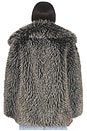 view 4 of 5 Finaya Faux Fur Jacket in Black & Grey