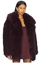 view 2 of 4 Finaya Faux Fur Trench Coat in Vamp