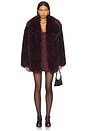 view 4 of 4 Finaya Faux Fur Trench Coat in Vamp